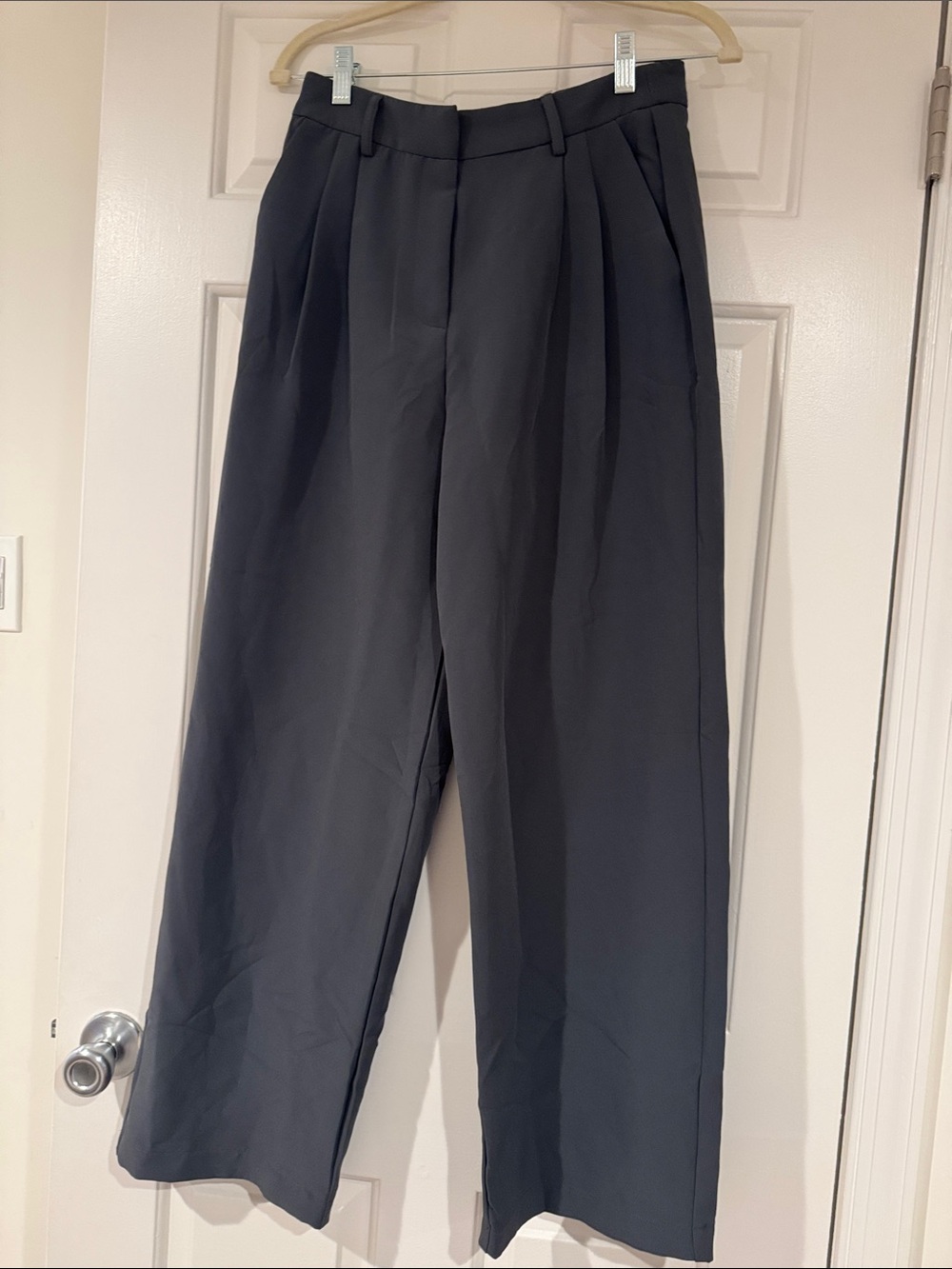 Men's Wide-Leg Dress Pants - Black